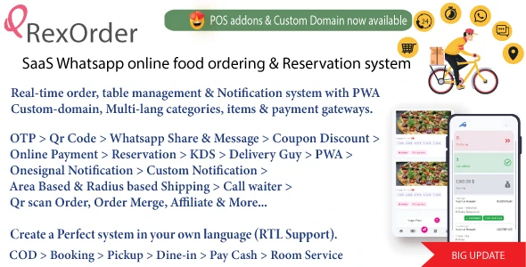 QrexOrder – Restaurant QR Menu – WhatsApp Ordering & Reservation SaaS Platform